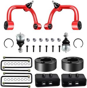 STZJAYE 3" Front and 2" Rear Leveling Kit and Front Upper Control Arms Compatible with Ford F150 2004-2022, 3inch Front and 2inch Rear Lift Kit Set with 2-4" Adjustable Control Arm and Ball Joints