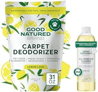 Good Natured Brand | Carpet Deodorizer 31 oz Lemon Love & All-Purpose Cleaner Concentrate 16 oz Lemon Love