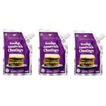 POONJIAJI'S Bombay Sandwich Green Chutney 200 Gram, Pack of 3 | Perfect to Make Authentic Indian Street-Style Sandwiches | Made with Fresh Produce Like Coriander, Peanuts, chilies | No Preservatives