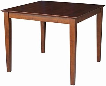 (36 x 36, Espresso) - International Concepts Shaker Leg Solid Wood Table, 90cm by 90cm, Espresso