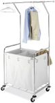 Whitmor Commercial Rolling Laundry Center with Removable Liner and Heavy Duty Wheels