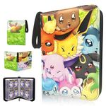 Trading Card Binder,400 Pockets Cards Holder Album with 50 Removable Sleeves,Card Collector Album with Zipper Carrying Case for Collectors and Kids, Green