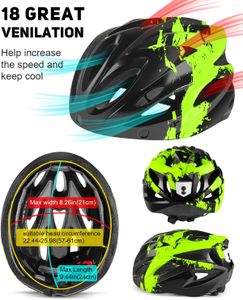 Adult Bike Helmet with LED Light, Magnetic Goggle Visor – Adjustable 57-62cm