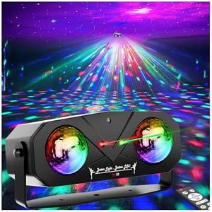 Party Disco Lights,Star Projector,5 in 1 Strobe Lights,Night Light for Bedroom,Disco Ball Light Stage Ocean Projector Sound Activated for Parties Club Holiday Christmas Birthday Wedding Home Decor