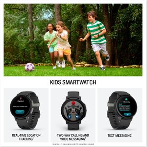 Garmin Bounce 2 Kids LTE Smartwatch – Fitness Tracker, Grey, Swim-Friendly