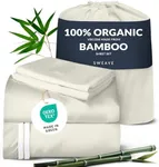 100% Organic Viscose Derived from Bamboo Twin Size Sheet Set - The Only Sheets with 100% Pure Viscose & No Blend - Luxuriously Soft, Breathable & Naturally Cooling - Ideal for Sensitive Skin - Ivory