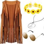 4 Pieces 60s 70s Women Hippie Costu