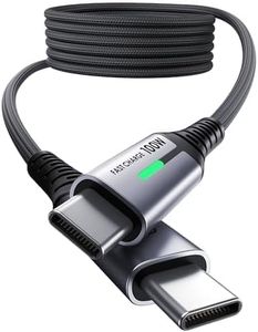 INIU Cable USB C, 100W 1m Cable de Carga Rápida QC de USB C a USB C, Cable Tipo C Trenzado Nylon de Datos Cargador de Teléfono USB-C para iPhone 15 Pro Samsung S24 S23 iPad Pro MacBook Tabletas LG etc