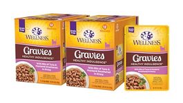 Wellness Healthy Indulgence Grain Free Gravies Tuna & Mackeral Wet Cat Food, 3-Ounce Pouch (Pack of 24)