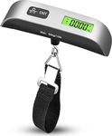 ROTOPATA Digital Luggage Weight Scale, Pese Valise de Voyage for Suitcase Weighing with Backlit LCD Display, Temperature Sensor,110 lb/50kg,Portable Bagage Voyage for Travel Bag (Silver)