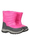 Mountain Warehouse Caribou Junior Kids Snow Boots - Snowproof, Fleece Lining, Warm, Insulated, High Traction Sole - Ideal For Bright Pink Kids Shoe Size 9