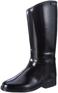 HKM Riding Boots Short and Tight with Zip Fastening, Children's, Reitstiefel -Kinder Kurz & eng- mit Reißverschluß, Black, 32 EU