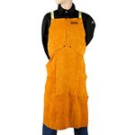 Lincoln Electric Brown One Size Flame-Resistant Leather Welding Apron