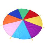 8 Handles 2m Diameter Kids Play Outdoor Teamwork Game Parachute Multicolor Toy