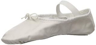 Bloch Dance Unisex-Adult Women's Dansoft Full Sole Leather Ballet Slipper/Shoe, White, 5 Narrow