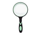 Large Magnifying Glass 5X Handheld Reading Magnifier for Seniors & Kids - 100MM 4INCHES Real Glass Magnifying Lens for Book Newspaper Reading, Insect and Hobby Observation, Classroom Science (Green)