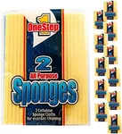 COMPAC Home [12 Pack] Reusable Kitchen Cleaning Sponge Dishcloths, Eco-Friendly Dish Cloth Sponge for Counters & Washing, Suitable for All Surfaces, Super Absorbent Paper Towels
