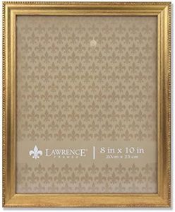 Lawrence Frames Classic Bead Picture Frame, 8x10, Gold