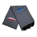 Open Road Goods Charcoal (Dark Grey/Black) Thunderbird Heavyweight Yoga Blanket or Throw - Made for Yoga!