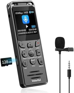 144GB Digital Voice Recorder with Playback, Volorful Audio Recorder for Interviews Meetings, 1536Kbps Voice Activated Recorder Recording Device with Noise Reduction, MP3 Stereo Player, Microphone