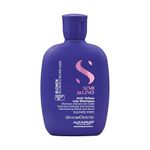 Alfaparf Milano Semi di Lino Blonde Anti-Yellow Low Shampoo for Blonde, Platinum and Silver Hair - Sulfate Free Purple Shampoo - Removes Yellow and Brassy Tones - Corrects Brassiness- 8.45 Fl oz