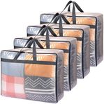 Fixwal 4 Pack Blanket Storage Bags,