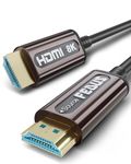 FEDUS Fiber Optic 8K High-Speed HDMI Cable 10 Meter, 8K@60Hz & 4K@120Hz HDMI to HDMI Cable 2.1, 8k HDMI Cable Cord, 48Gbps HDCP 2.2,2.3, HDR 10, HDMI ARC/eARC cable for soundbar, TV, Laptop,PC,Monitor