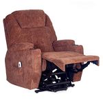 Elite Care Burlington dual motor electric Riser and Recliner mobility riser chair - choice of colours (Brown Fabric)