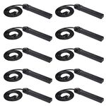 Amazon Basics 6-Outlet Surge Protector Power Cord Strip, 790 Joule, Black, 10-Pack