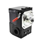 Interstate Pneumatics LF10-1H Pressure Switch - 1/4 inch Female NPT Single Port - Bend/Lever Switch 20 Amps 85-125 PSI Fits Dewalt Emglo Hitachi Makita Porter Cable Ridgid Rolair Air Compressor