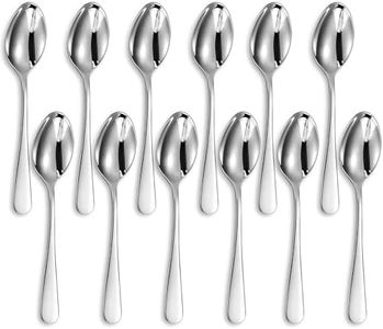 KEAWELL Premium Louise Demitasse Espresso Spoons, 18/10 Stainless Steel Mini Coffee Spoons, Dishwasher Safe (5.6 inches, 12)