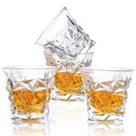 Store21 Transparent Whiskey Glasses Set of 6, 300ml | Party Drink Glass Set | Ideal Gift for Friends | for Home & Office Use (Diamond)