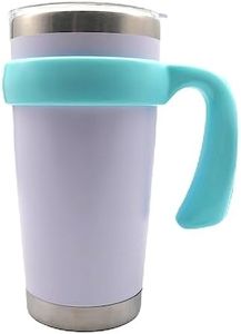 20 oz Tumbler Handle, Anti Slip Travel Mug Grip Cup Holder for Vacuum Insulated Tumblers, Suitable for Trail, Sic, Yeti Rambler, Ozark and More 20 Ounce Tumbler Mugs Attachment (Sky Blue)