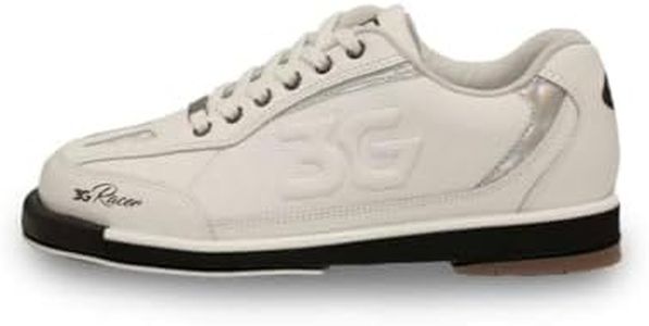900 Global 3G Men's Racer Left Hand Bowling Shoes - White/Holo 7.5