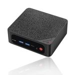 Beelink SER5 Mini PC, AMD Ryzen 7 5800H(Up to 4.4GHz) 8C/16T, Mini Desktop Computer 16GB DDR4 RAM 500GB NVMe SSD, Small Gaming PC Support 4K@60Hz Output/BT5.2/WiF 6 for Gaming/Office/Home Grey