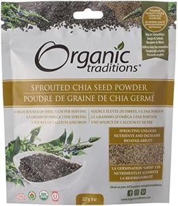Organic Traditions Organic Sprouted Chia Seed Powder 8 oz (227 grams) Pkg