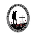 NA Lone Soldier Poppy Remembrance Day Sticker Funny Vinyl Sticker Decal for Car Truck Window Bumper 15cm