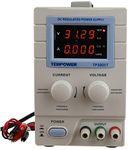 Tekpower TP3005T Variable Linear DC Power Supply, 0-30V @ 0-5A with Alligator Cable and Power Cord,Upgraded TP3005D,HY3005D, Mastech