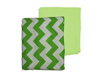 BabyDoll Chevron Sheet Set, Green, 2 Piece