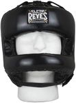 CLETO REYES Boxing Headgear with Face Bar for Men and Women, Protective Head Guard Face Saver, Sparring Fighting Sports, Kickboxing, MMA, Muay Thai, Black