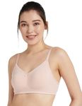 Amazon Brand - Symbol Women's Cotton Wire Free Casual Non-Padded Bra (AW23-L-WBRA-103-PO1_Blush