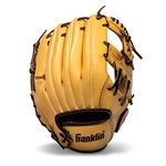 Franklin Sports Baseball and Softball Glove - Field Master - Baseball and Softball Mitt, Camel, 11"