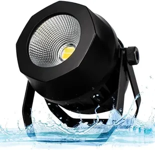 SHEHDS Outdoor Par Lights COB 200W Cool White + Warm White Lighting IP65 Waterproof Stage Wash Lights DMX512 Control Strobe Fanless Muted DJ Lights Party Lights for Christmas Wedding