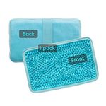 Gel Beads Ice Pack Ice Bag with Strap-1 Pack Reusable Hot & Cold Pack Compress for Knee, Shoulder, Foot, Back, Ankle, Neck, Hip, Elbow, Wisdom Tooth--7.76''x4.93''(Blue)