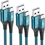 USB C Cable [ 3M+2M+1M,3Pack ] MAXGROUP USB-A to USB-C 3.1A Fast Charging Type C Cable for iPhone 15 16 Pro Max Plus, Samsung Galaxy S24/S23/S22/S21/S20/S10/S9/S8, Sony, Huawei, Google Pixel and More