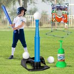 T Ball Sets for Kids 3-6, Kids Teeball Toy Set Baseball Play Sets, Teeball Batting Outdoor Toys Gifts for Children Boys