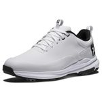 FootJoy Men's FJ Tour Rival Golf Shoe, White/White/Black, 9 UK