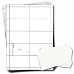 OfficeGear Perforated Printable Name Badges ID Insert Cards Refills (250 Pack) 90x54mm or 9cm x 5.4cm - White A4 150 GSM - 25 Sheets 250 Cards for Conference Name Badge Holders