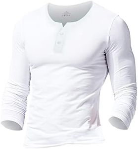 Hombres Casual Manga Corta Camiseta Soltero Botón Abertura Llano v Cuello Camisas Algodón Style B Blanco M