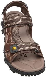 CAMEL CROWN Men's Water Sandals Waterproof Arch Support Hiking Sandals Comfort Leather Sandals Adjustable Athletic Outdoor Sandals for Summer Beach Trail Walking